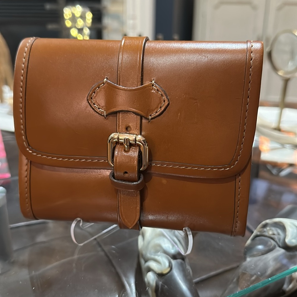 *HOLD* BOLDRINI SELLERIA Genuine Florentine Vacchetta Leather Cosmetics Bag - Picture 3 of 16